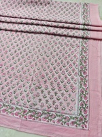 Pareo de plage réversible pour femme, imprimé floral bio, 100% coton, fait main, imprimé au bloc indien, écologique, 1 pièce