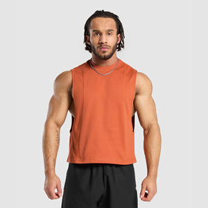 Sleeveless Quick Dry Breathable Fitness Wear Workout Men Gym Tank Top Wholesale Custom Logo Cotton <b>Running</b> <b>Singlet</b> Muscle - Product Image 1