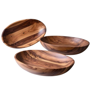 Tazón de Servir Rústico de Madera Natural Hecho a Mano para Decoración del Hogar, Vajilla de Cocina, Mesa de Comedor, Frutas y Bocadillos - Product Image 5