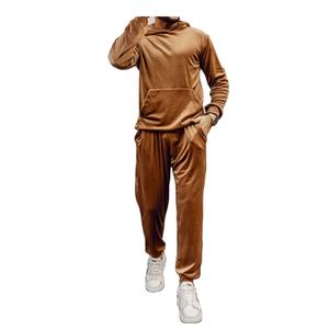 ชุดวอร์มแฟชั่นลำลองสองชิ้นของผู้ชาย XXL สินค้ามาใหม่ชุดวอร์มผ้าฟลีซสีทึบออกแบบโลโก้ได้เองระบายอากาศได้ดีสำหรับฤดูหนาว - Product Image 1