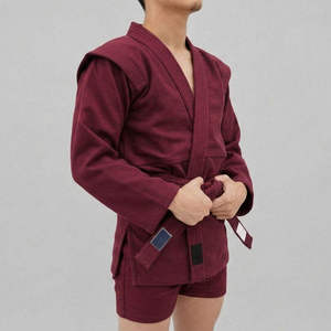 Uniforme de Sambo de Artes Marciales Personalizado al por Mayor para Hombre, de Alta Calidad, 100% Algodón, con Cinturón de Sambo, Chaqueta y Diseños de Logotipo Personalizados - Product Image 2