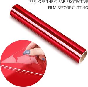 Self Adhesive <b>Red</b> Holographic Sparkle Vinyl Film <b>Glitter</b> Craft Sheet for DIY Decoration Scrapbooking Projects OEM Bulk Wholesale - Product Image 3