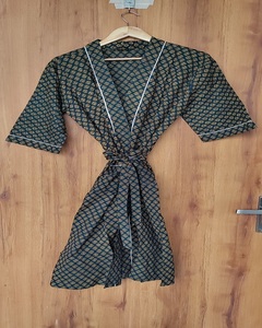 Robe Kimono Bohème en Coton Imprimé Floral Fait Main, Respirante, à Manches Longues, pour la Nuit – Fournisseur en Gros - Product Image 1