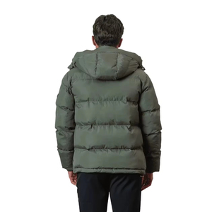 <b>Men's</b> Hooded <b>Parka</b> Jacket Solid Color Standard Polyester Zipper Closure Casual Outerwear Regular Fit Straight Body <b>Winter</b> <b>Coat</b> - Product Image 6