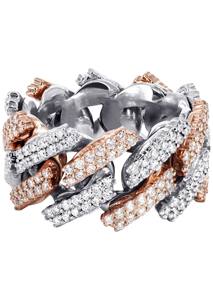 D'VINS JEWELS Unisex Luxury Costume Hip Hop <b>Ring</b> Full Diamond Lab Grown <b>Ice</b> VVS 14K Solid Gold Brilliant Cut Everyday Wear IGI - Product Image 2