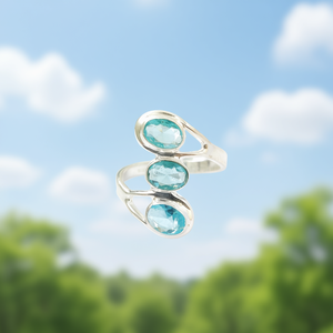 Blue Quartz <b>Crystal</b> <b>Ring</b> 4.8 Grams Weight - Product Image 3