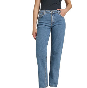 Pantalon cargo taille haute pour femmes grandes tailles, couleur unie, coupe ample, longueur intégrale, 100% coton, style décontracté, vêtements d'automne - Product Image 2