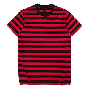 Camiseta a Rayas para Hombre, Manga Corta, Cuello Redondo, Algodón, Ligera, Informal, Cómoda, para Uso Diario, a la Moda - Product Image 1