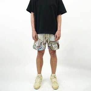 <b>Men</b> Abstract City Print Polyester Swim <b>Trunks</b> Quick Dry Regular Fit Drawstring Woven Shorts Sublimation Transfer Print - Product Image 2