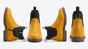 Botas de Motocicleta Ajustables de Cuero Reforzado, Antideslizantes, Duraderas, con Suela Antideslizante, para Trabajo, Casuales, para Exteriores - Product Image 2