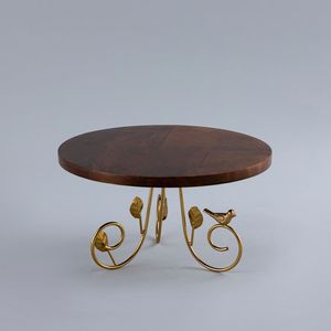 ฐานวางเค้กทรงกลมสีทอง ถาดเสิร์ฟขนมหวานโลหะพร้อมฐานตกแต่ง สำหรับจัดแสดงเค้กงานแต่งงานและตกแต่งบ้าน - Product Image 3