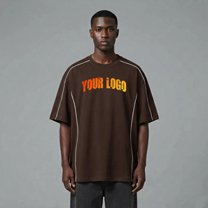 เสื้อยืดผู้ชายคุณภาพพรีเมียม ผ้าฝ้าย 100% สกรีนโลโก้ได้ตามต้องการ ใส่สบาย ระบายอากาศดี เป็นมิตรกับสิ่งแวดล้อม แห้งเร็ว คอกลม สไตล์ฮิปฮอป - Product Image 4