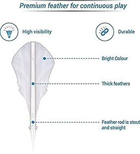 Volants de badminton personnalisés de haute qualité, plumes d'oie de classe A, 3 couches, professionnels, super durables - Product Image 4