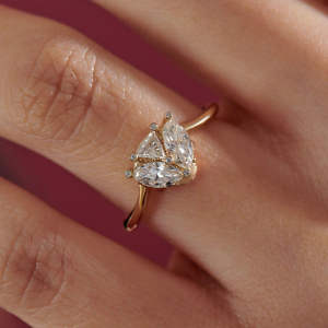 Anillo de Compromiso/Boda Vintage de Oro Amarillo de 14k con Diamante Cultivado en Laboratorio IGI/GIA, Unisex, Oro Blanco Fino, Ideal para Aniversarios y Fiestas - Product Image 1