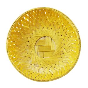 Handcrafted Bamboo Woven <b>Bowls</b> <b>Set</b> of 6 Natural Yellow Decorative Serving Baskets Rustic Kitchen Fruit Snack Storage <b>Bowls</b> - Product Image 1