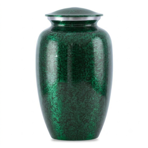 Urnes funéraires en métal bleu océan pour cendres humaines, grande urne en laiton émaillé pour adultes, fournisseur de fournitures funéraires - Product Image 5