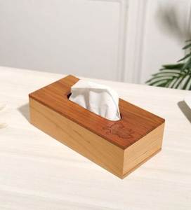 Boîte à mouchoirs élégante en bois avec un design artisanal unique pour la salle à manger, le salon, la chambre et la décoration de bureau - Product Image 4
