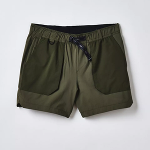 Shorts de sport décontractés pour hommes, fabriqués au Pakistan, en toile, coupe personnalisée, coupe-vent, taille haute, avec cordon de serrage et poches. - Product Image 1