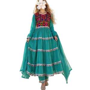 Wholesale Price New Arrival High Quality Afghan Ethnic Women Full Embroidered Lace Decorated Best Natural Afghan Evening <b>Dresses</b> - Product Image 1