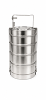Dheer International Boîte à lunch en acier inoxydable de qualité alimentaire 202 Bombay Tiffin 14x4 avec un look haut de gamme Vente en gros