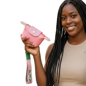AKA Nylon <b>Pouch</b> Wristlet <b>Mini</b> <b>Pouch</b> Pink & Green Wristlet Coin Purse Key Holder Travel Organizer Gift Accessory - Product Image 6