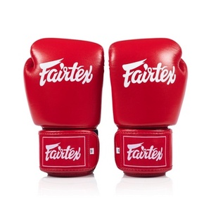 ถุงมือชกมวย Fairtex คุณภาพสูง โลโก้สั่งทำได้ สายรัดปรับได้ หนังวัวแท้ สำหรับมืออาชีพ MMA ซานด้า ฝึกซ้อม - Product Image 4