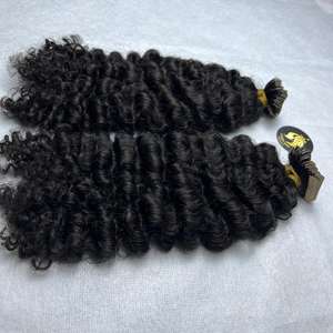 Tape in Burmese Curly Double Drawn Vietnamese Human Cuticle Aligned Raw Virgin <b>Hair</b> With Natural <b>Color</b> 1B - Product Image 1