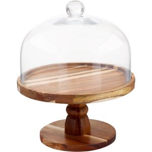Cúpula para Pastel de Madera de Alta Calidad con Cubierta de Vidrio para una Durabilidad Prolongada y una Elegante Solución de Exhibición en la Cocina - Product Image 1