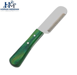 Cuchillo para Deslanar Perros con Mango de Madera HORAIN MERIDIAN INDUSTRY, Herramienta de Peluquería Canina para Recortar el Pelo de Terriers - Product Image 1