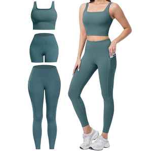 New Arrivals 2-Piece <b>Yoga</b> <b>Sets</b> for Women-High Waist Breathable Spandex/Polyester Workout Clothing 2026 New Designs - Product Image 1
