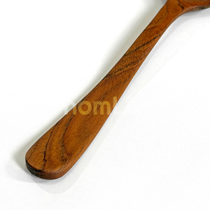 Mini-louche en bois de teck naturel OEM, petite cuillère de service pour sauce, soupe, bouillie, ustensiles de cuisine en bois faits à la main, écologiques - Product Image 3