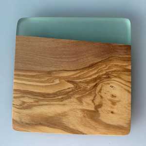 Classic Resin Decorative Solid Wood Eco-Friendly Square Tea <b>Coasters</b> Custom Mats & Pads with Insulation Feature Wooden <b>Coaster</b> - Product Image 6