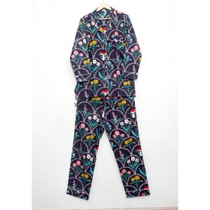 Conjunto de Pijama de Algodón Transpirable, Camisa de Pijama Larga, Ropa para Fiesta Nupcial, Conjunto de Pijama Cómodo, Traje de Dormir Floral, Ideal para el Verano - Product Image 4