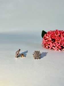 Pendientes de Diamantes Naturales con Corte Brillante Redondo, Certificados por GGL, en Oro Rosa de 9K, Joyería de Lujo para Mujer, Estilo Romántico - Product Image 2