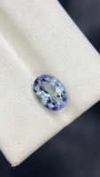 Piedra de Tanzanita Sirena Natural Certificada Sin Calentar, Corte Ovalado, con Excelente Color, Zoisita Natural, 1.93 Quilates, Claridad Loupe