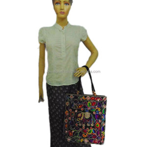 <b>Boho</b> Purse Vintage Border Shoulder Embroidery <b>Bag</b> Handmade Patchwork Handbag Bohomain India Ethnic Ladies Embroidered Tote <b>Bag</b> - Product Image 6