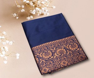 SAREE DE SEDA BANARASI LICHI CON TRABAJO DE JACQUARD EN TENDENCIA, CON BLUSA SIN COSTURA, PARA USO FESTIVO, PRECIO AL POR MAYOR, PRENDAS ÉTNICAS 84839-5 - Product Image 3