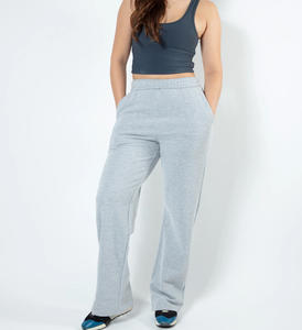 Pantalon de jogging décontracté pour femme, coupe skinny droite, taille mi-haute élastique, couleur unie, automne, 2026 BY BS - Product Image 1