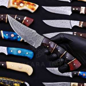 Lot de couteaux de chasse Damas mixtes avec étui – Livraison immédiate, stock disponible, vente en gros uniquement, option de sélection et d'assemblage de couteaux - Product Image 2