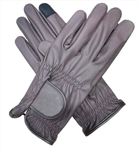 Top Trending Winter Horse Equestrian Riding Gloves Full Finger Adjustable Wrist <b>Strap</b> Best Quality Unisex Leather for Sale - Product Image 2