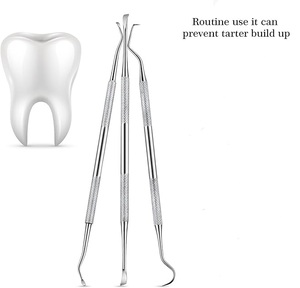 Raspador Dental Profesional de Doble Punta, Removedor de Cálculos Dentales, Raspador de Sarro, Instrumento de Limpieza Dental con Certificación ISO - Product Image 3