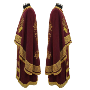 Ensemble de Vêtements Liturgiques pour Prêtre Orthodoxe, Robe d'Église en Satin Brodé de Motifs Floraux, Vêtement Religieux pour Hommes, Vente en Gros - Product Image 2