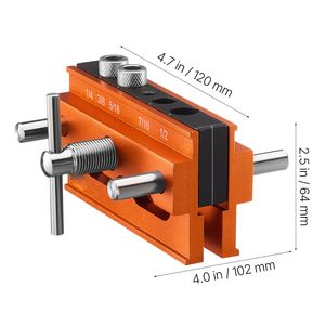 Kit di Punte Autocentranti con 6 Guide per Trapano in Lega di Alluminio, Utensili per Falegnameria per Punte Dritte da Legno - Product Image 3