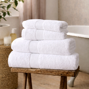 Ensemble de serviettes de bain de luxe de qualité supérieure, coton biologique, motif écossais, ultra douces, pour hôtel, salle de sport, spa, séchage rapide, extra absorbantes - Product Image 1