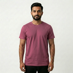 T-shirt pour homme en coton biologique durable, tricoté, doux au toucher, imprimé animal, avec étiquettes personnalisées au col, séchage rapide et respectueux de l'environnement - Product Image 3