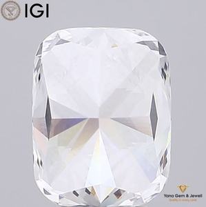 Diamant de laboratoire CVD, couleur E, clarté VVS2, forme coussin, 5,00 carats, certifié IGI, pour un cadeau de mariage élégant - Product Image 4