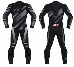 Traje de Carreras Personalizado para Hombre en Cuero Vacuno/Canguro, Mono de Una Pieza con Armadura de Nivel 2 CE, Hecho a Medida, Protección OEM - Product Image 1