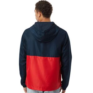 Lightweight Pullover Windbreaker Anorak <b>Jacket</b> <b>Half</b> <b>Zip</b> Hooded Water Resistant Outdoor Hiking Travel Casual Sports Everyday Wear - Product Image 2