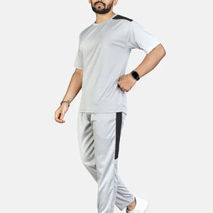 Mejores fabricantes y proveedores de conjuntos deportivos de tela suave para hombre, conjunto deportivo de verano de última moda para hombre, conjunto deportivo ajustado. - Product Image 4