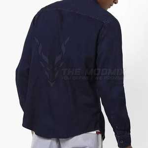 เสื้อเชิ้ตยีนส์ผู้ชายสไตล์คนเมือง ผ้าฝ้าย 100% ระบายอากาศได้ดี แห้งเร็ว สไตล์โมเดิร์นสตรีท น้ำหนักเบา ใส่ได้ทุกวัน ทนทาน สวมใส่สบาย เหมาะสำหรับการเดินทาง - Product Image 6